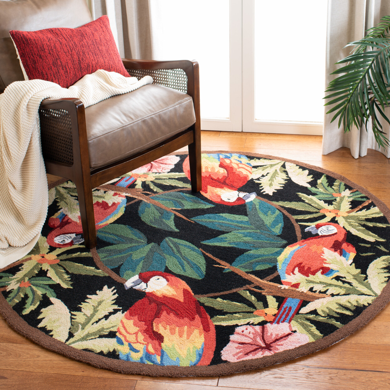 SAFAVIEH Chelsea Collection HK296A Hand-hooked Black Rug