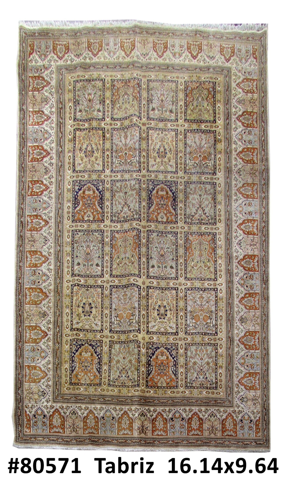 10×16′ Multi-Color Perssiaan Tabreez Rug 80571