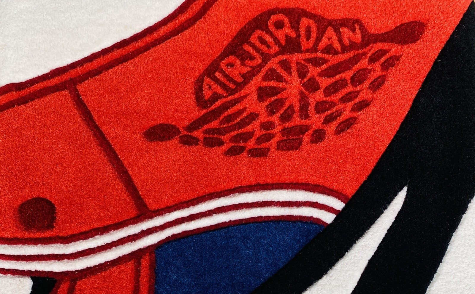 Nike Air Jorden Hand-Tufted Hand Made Modern 100%Wool Custom Area Rug
