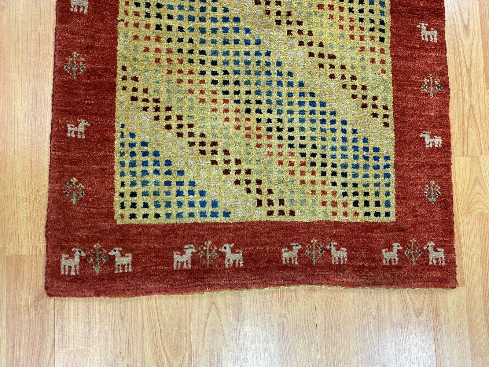 2′ x 3’6″ New Fine Indian Tribal Oriental Rug – Hand Made – 100% Wool