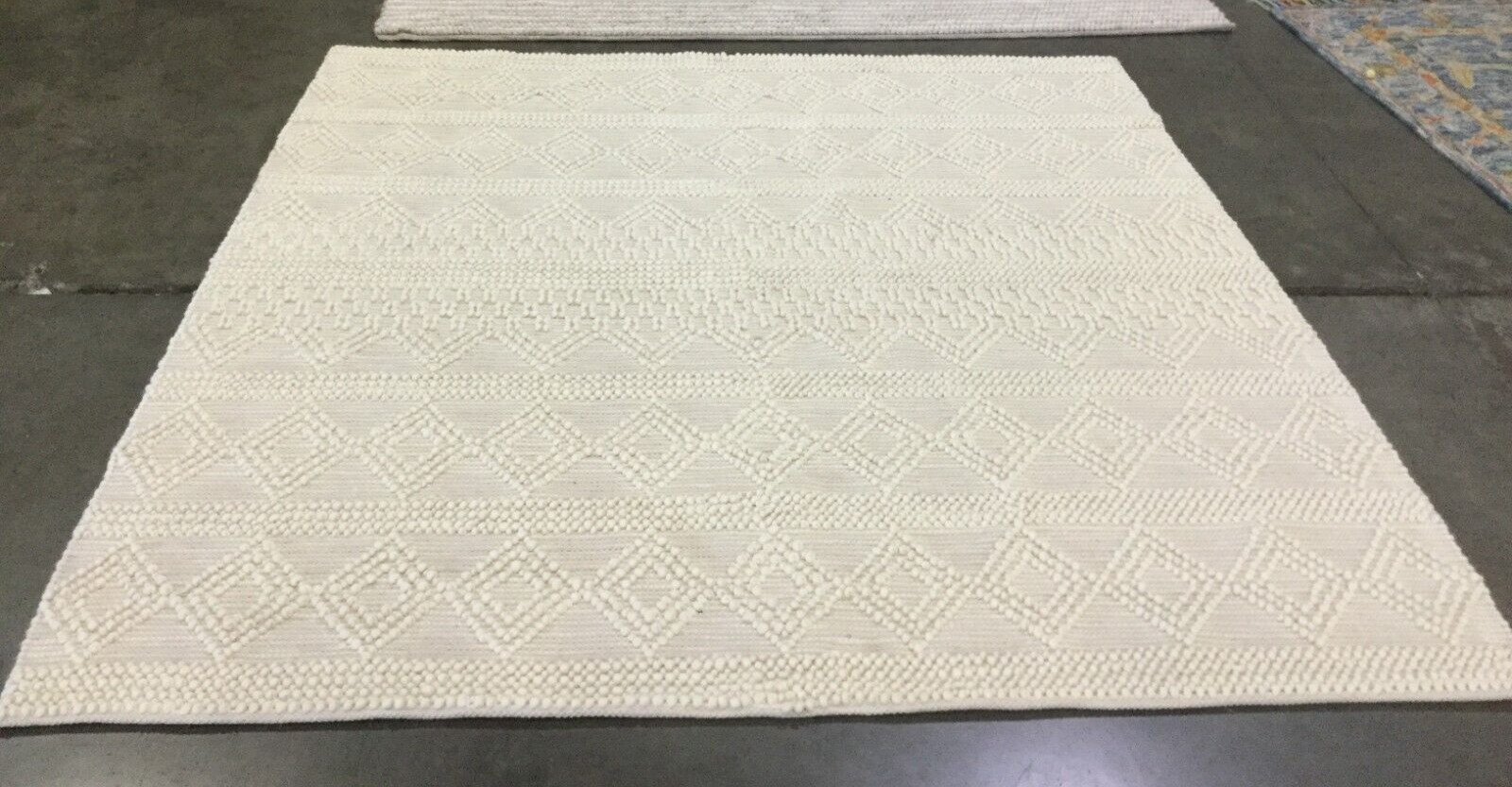 IVORY 8′ X 8′ Square Flaw in Rug, Reduced Price 1172659652 NAT102C-8SQ