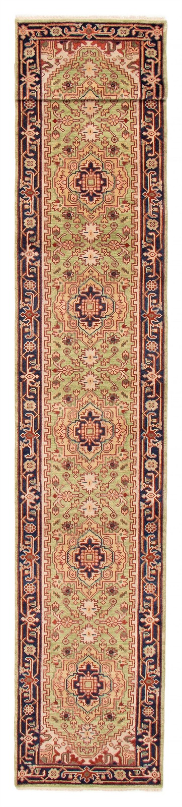 Vintage Hand-knotted Runner Rug 2’7″ x 19’7″ Traditional Oriental Wool Carpet