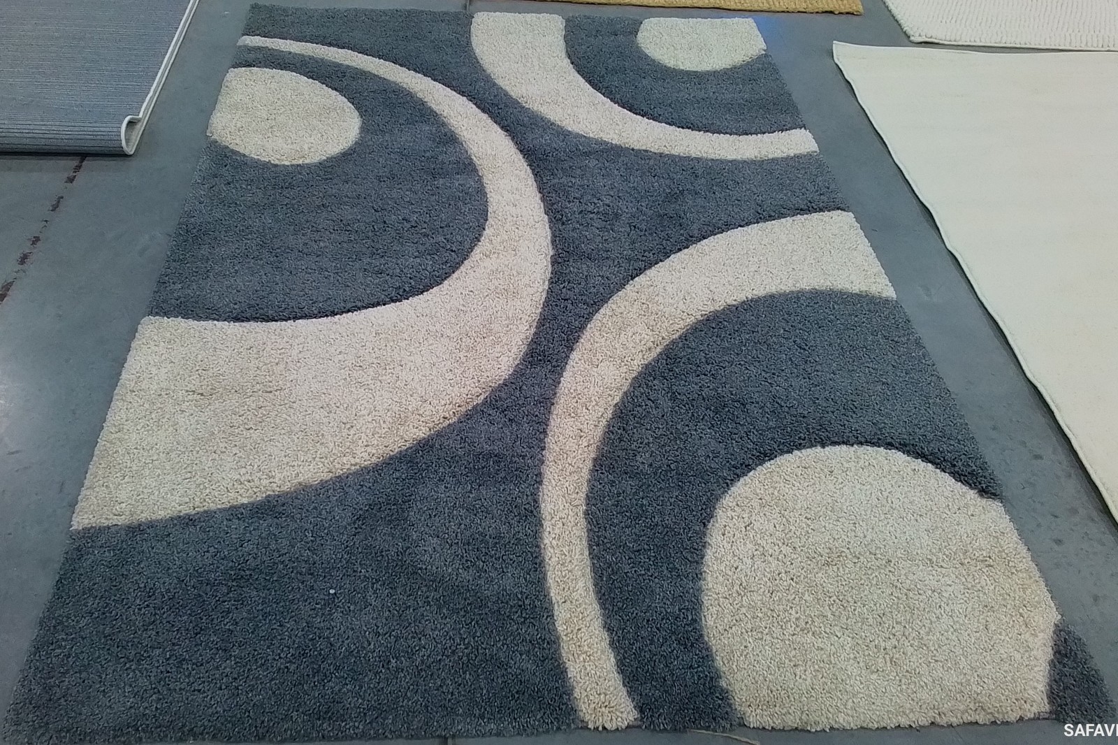 SLATE / IVORY 5′-3″ x 7′-6″ Flaw in Rug, Reduced Price 1172805895 SG474-6511-5