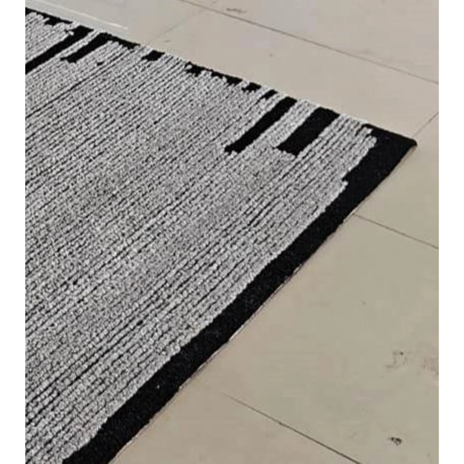 Hand Tufted Wool Carpet Modern Abstract Grey Black Home Decor Rug 8X10,9X12,9X15