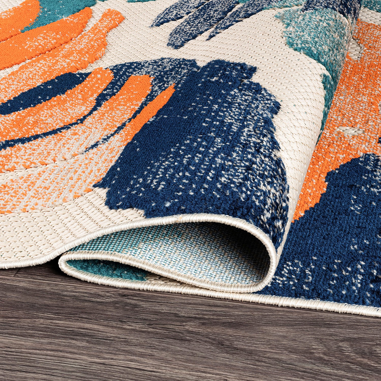Rugshop Outdoor Rug Arles Palm Floral Leaves Indoor Outdoor Carpet Patio Rugs