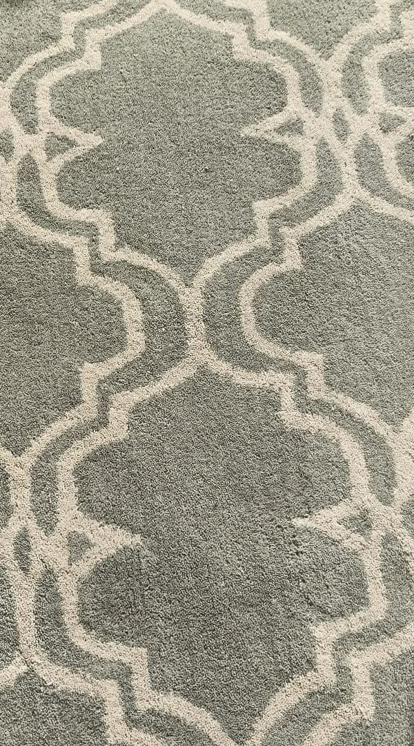 Pottery Barn Wool Scroll Tile Rug 1 Blue 59.8×96.0″/152×244cm Interior