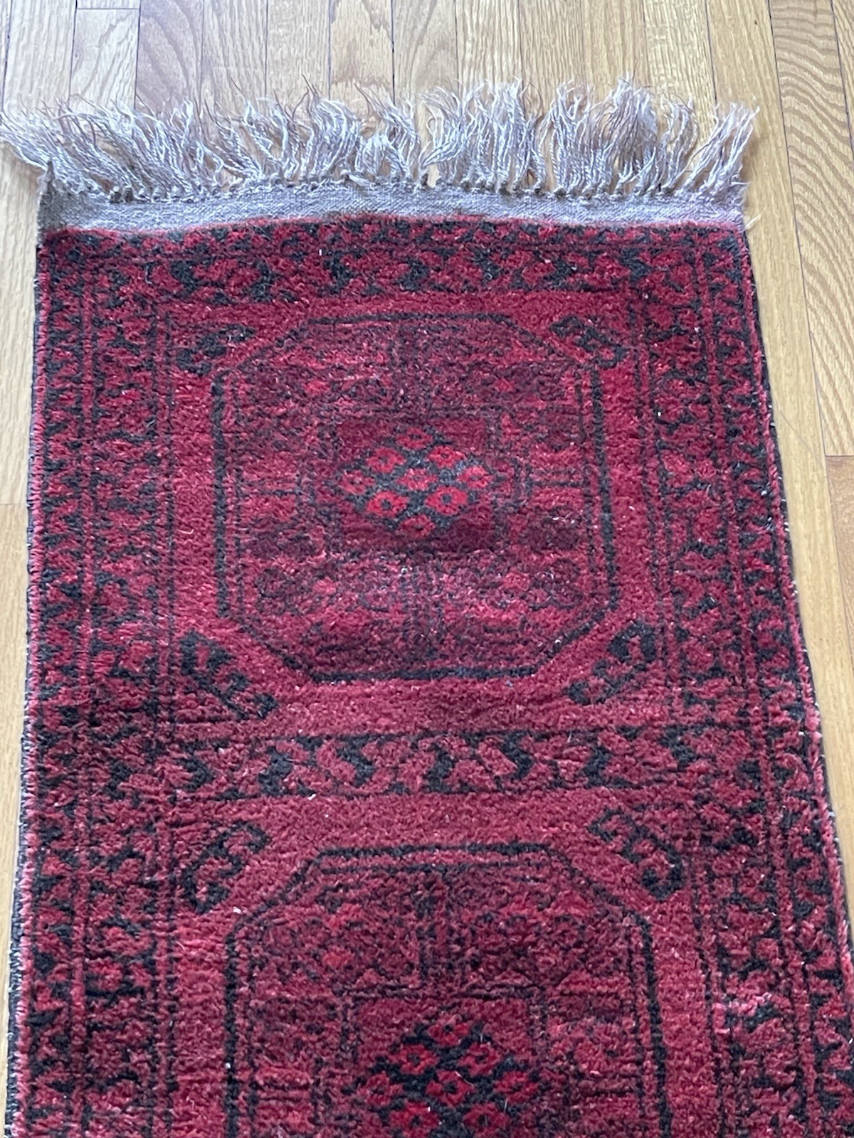 Auth Vintage Traditional Afghan Tribal Akhche Oriental Wool Red Rug Hand knotted