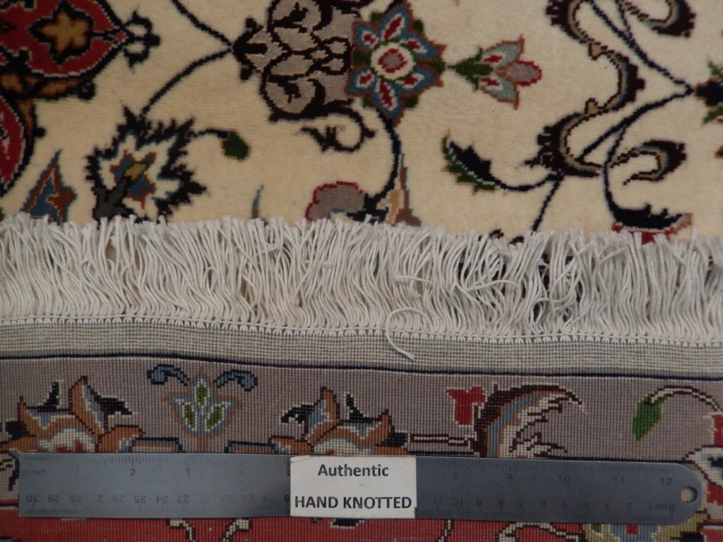 6.6 x 6.6 Square Tabriiz Rug Handmade Irran Wool and Silk 400 KPSI #PIX-21859