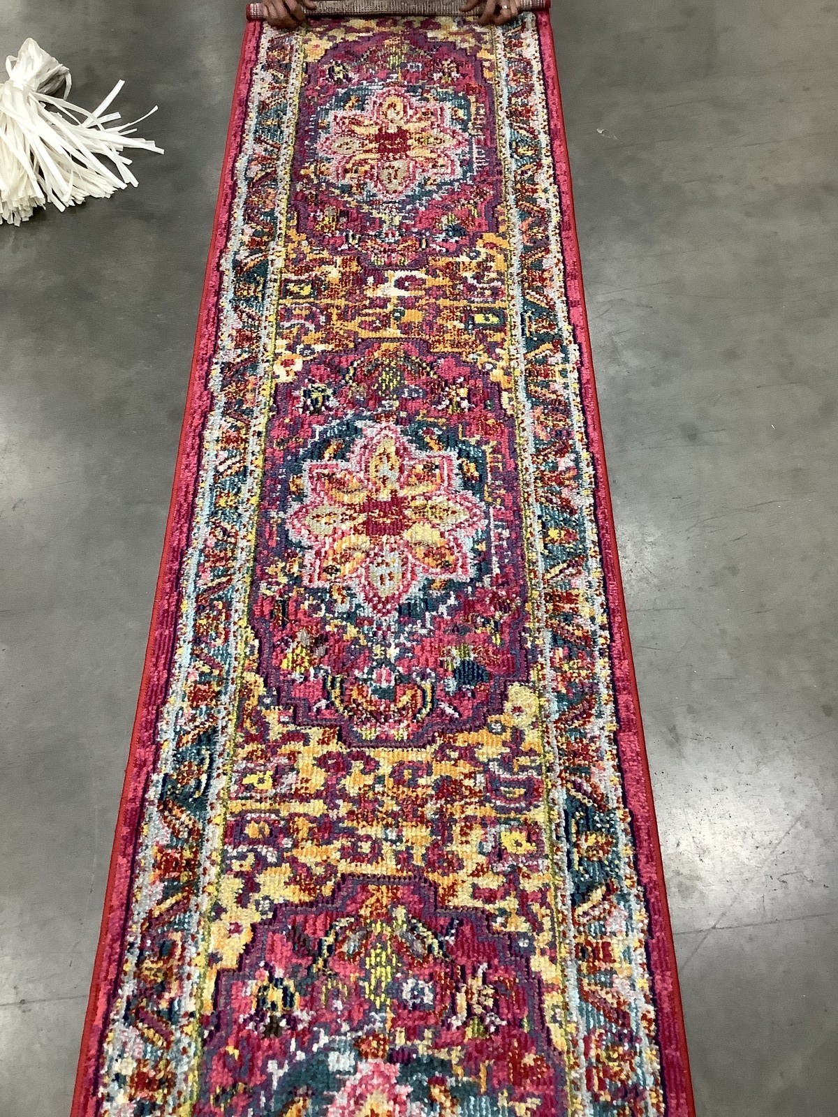 FUCHSIA / BLUE 2′-3″ x 10′-0″ Flaw in Rug, Reduced Price 1172684377 PHX153R-210
