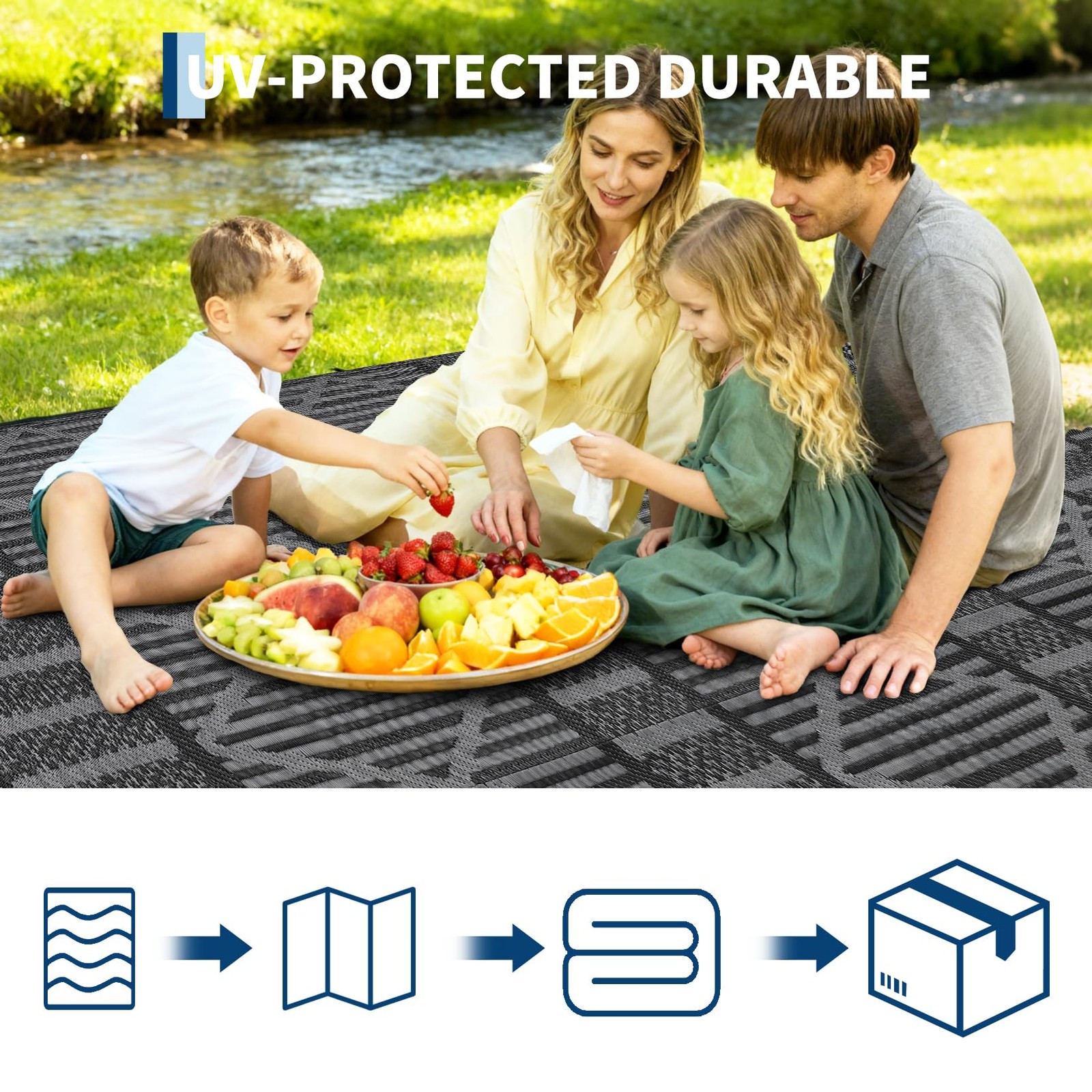 Best Outdoor Rug 9×12 Modern Striped Geometric Area Rugs for Indoor and Patios