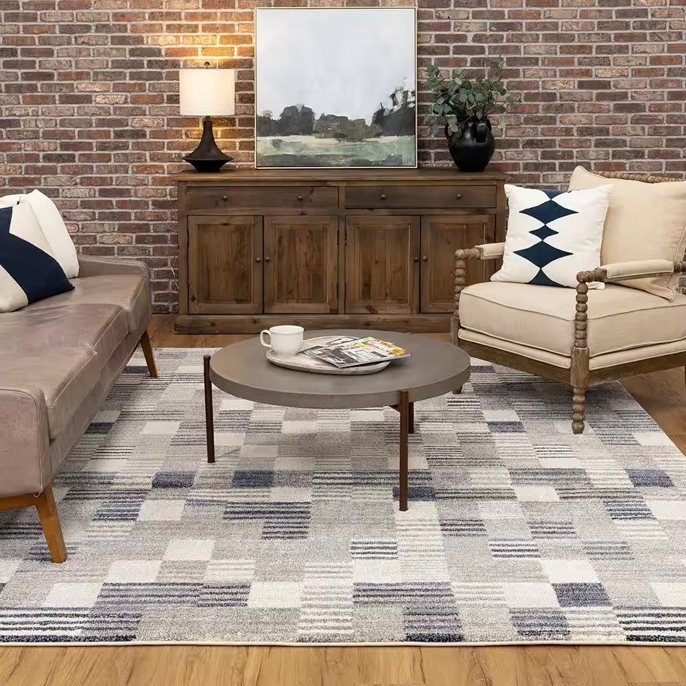Pernette Blue 7 Ft. 10 In. X 10 Ft. Rectangular Area Rug