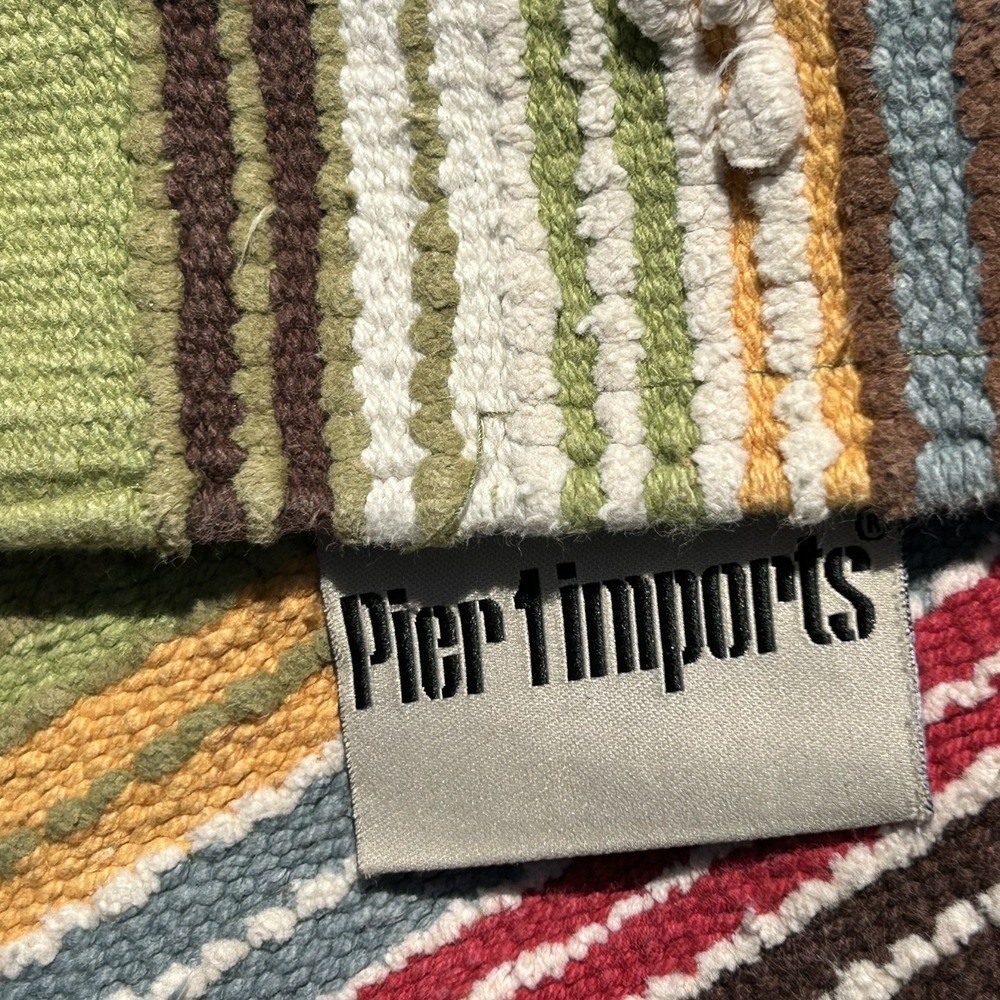 Pier 1 Imports Multicolor Striped Rug 33″ X 58″ Rectangular