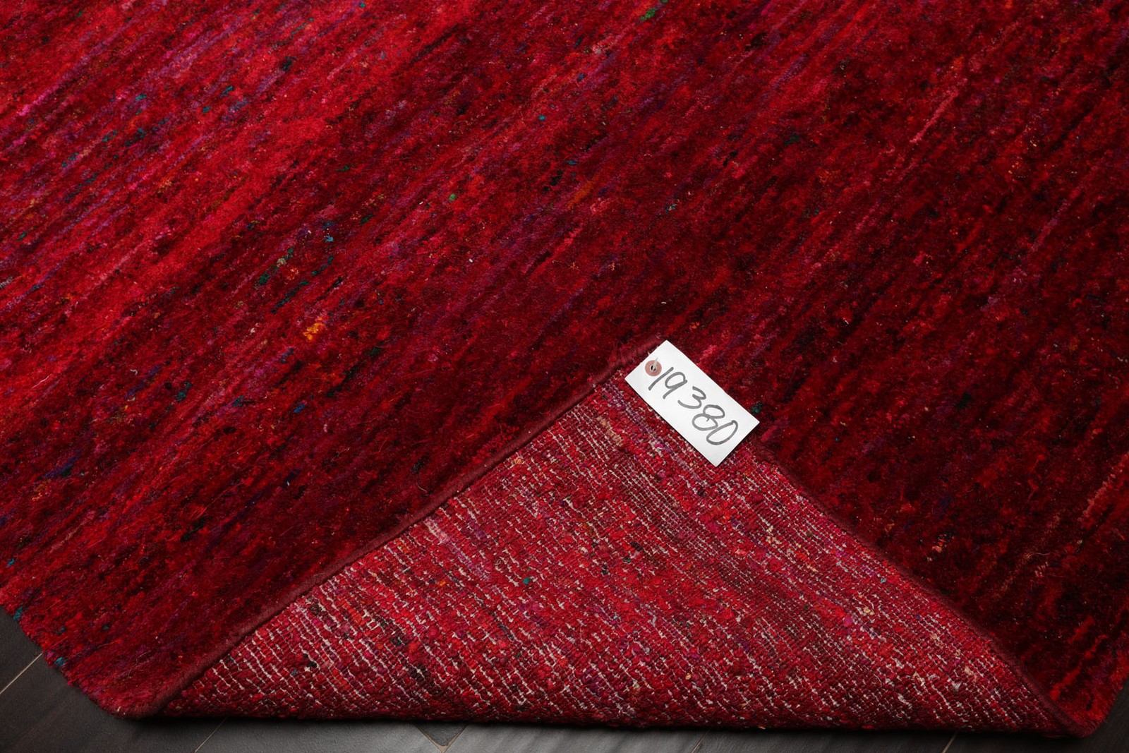 loomBloom 4’x5’9″ Red Hand Knotted Gabbeh Contemporary Boho Silk Area Rug