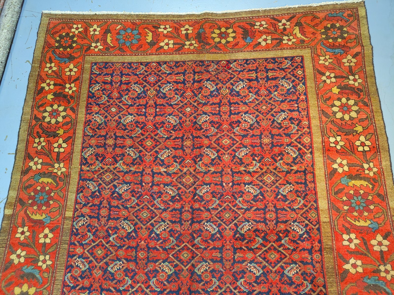 Antique Wool Rug (13’1″ x 6’9″) – A Legacy in Every Thread