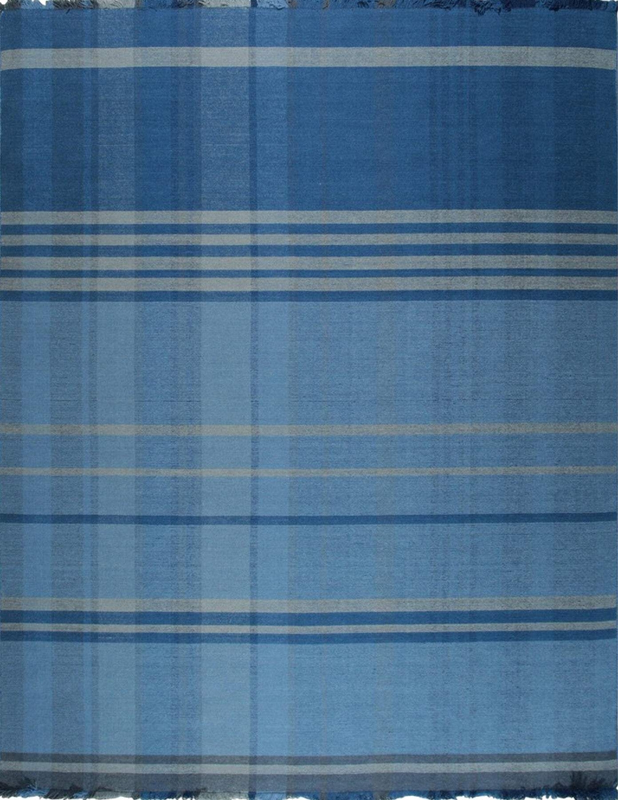 Opulent Blue Flatweave Wool Rug | Sizes 4×6 10×14 9×12 12×15 6×9