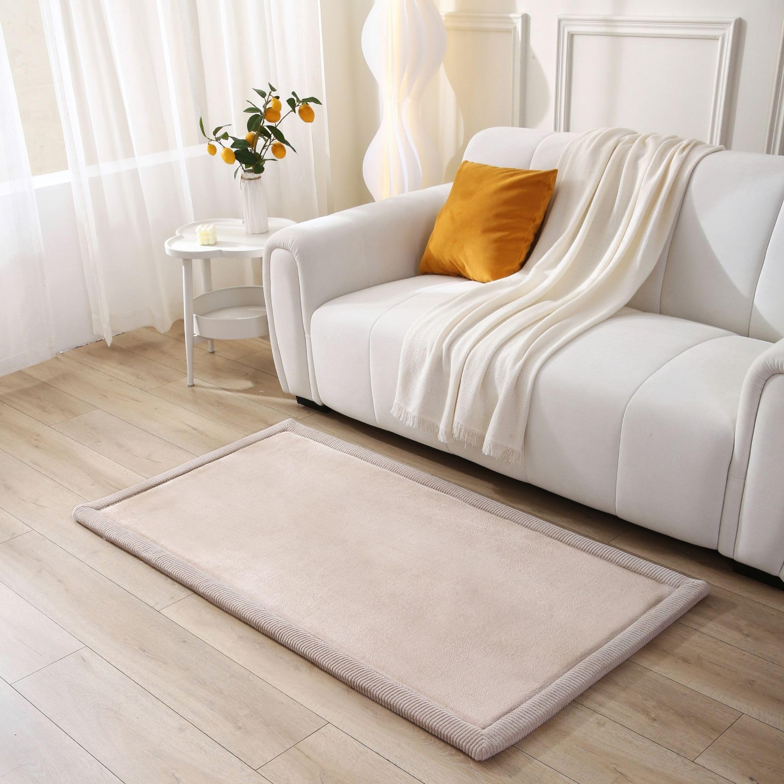 CloudSoft Baby Play Mat for Floor 40″ x 60″ Beige