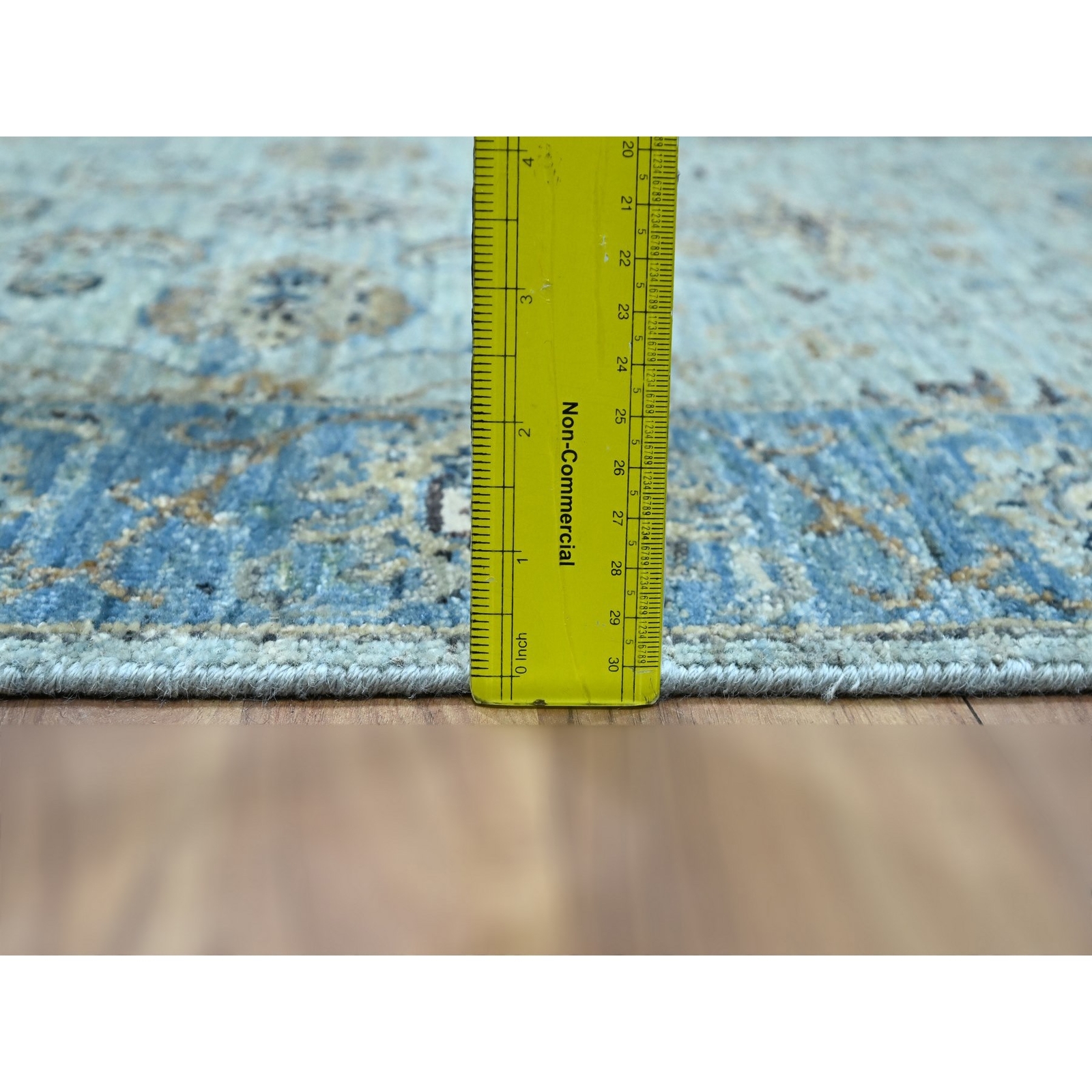 2’8″x16’1″ Blue Shah Abbas Flower Design Wool Hand Knotted XL Runner Rug R76128