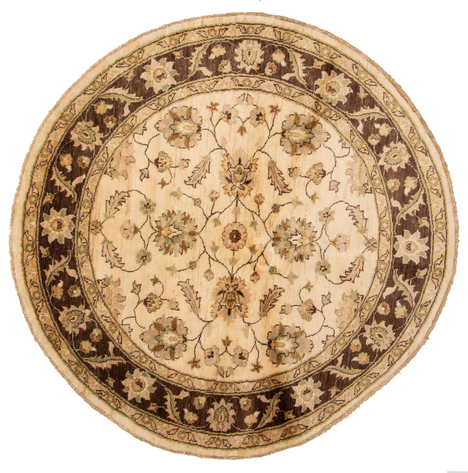 Vintage Hand-Knotted Area Rug 6’2″ x 6’2″ Traditional Oriental Wool Carpet