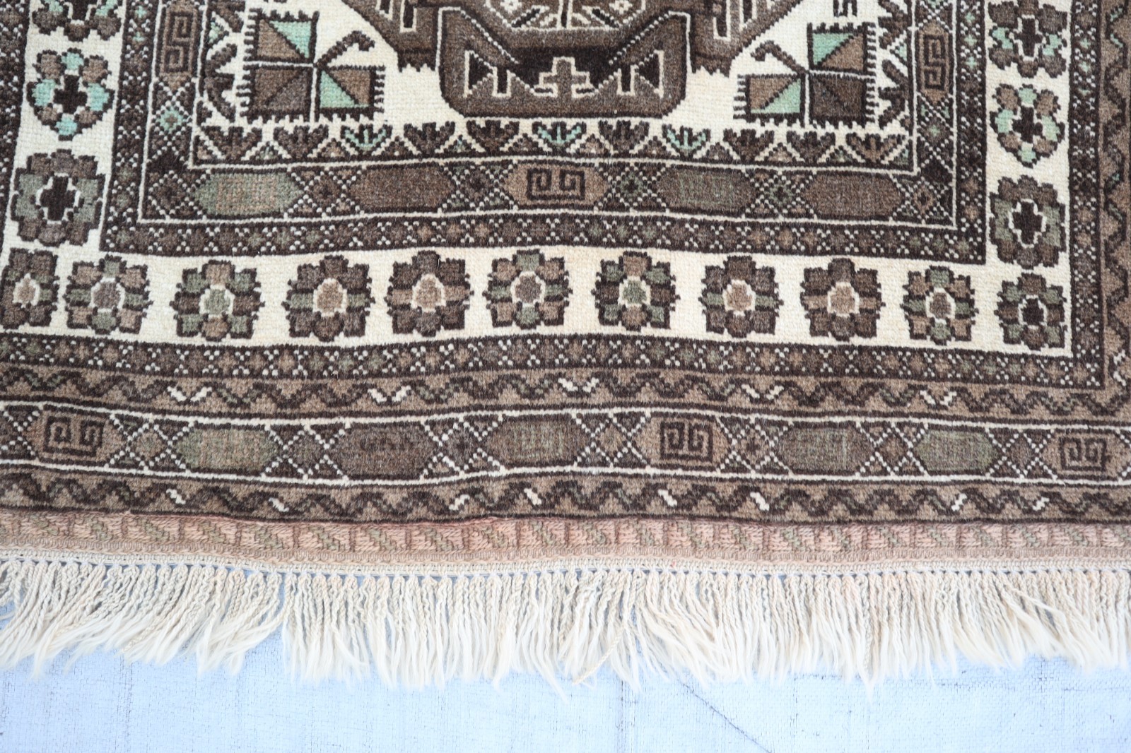 3×5 Antique Caucasian Rug, Hand Knotted Wool Distressed Faded Rug, Bedroom Rug