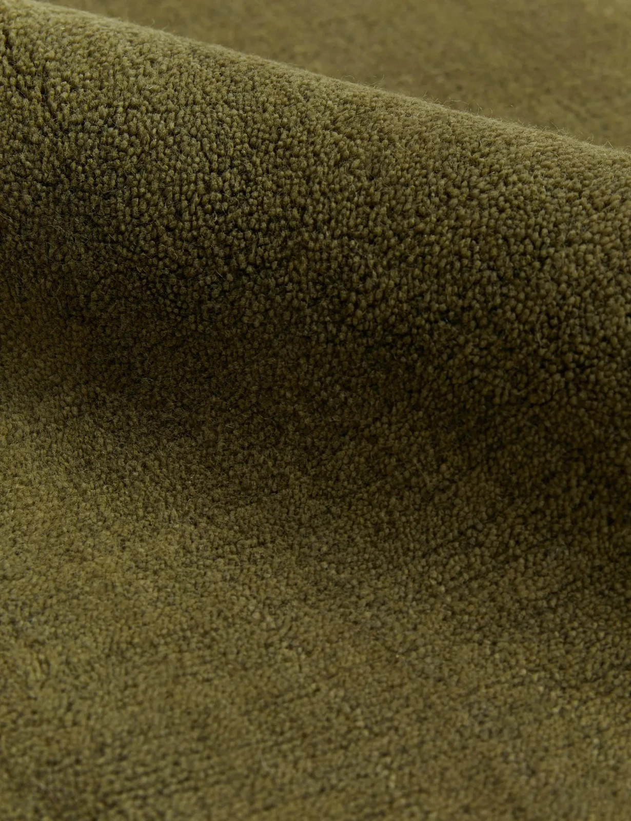 Hand Tufted Wool Rug: Olive Green, Modern Border, Minimalist Area Carpet 9×15