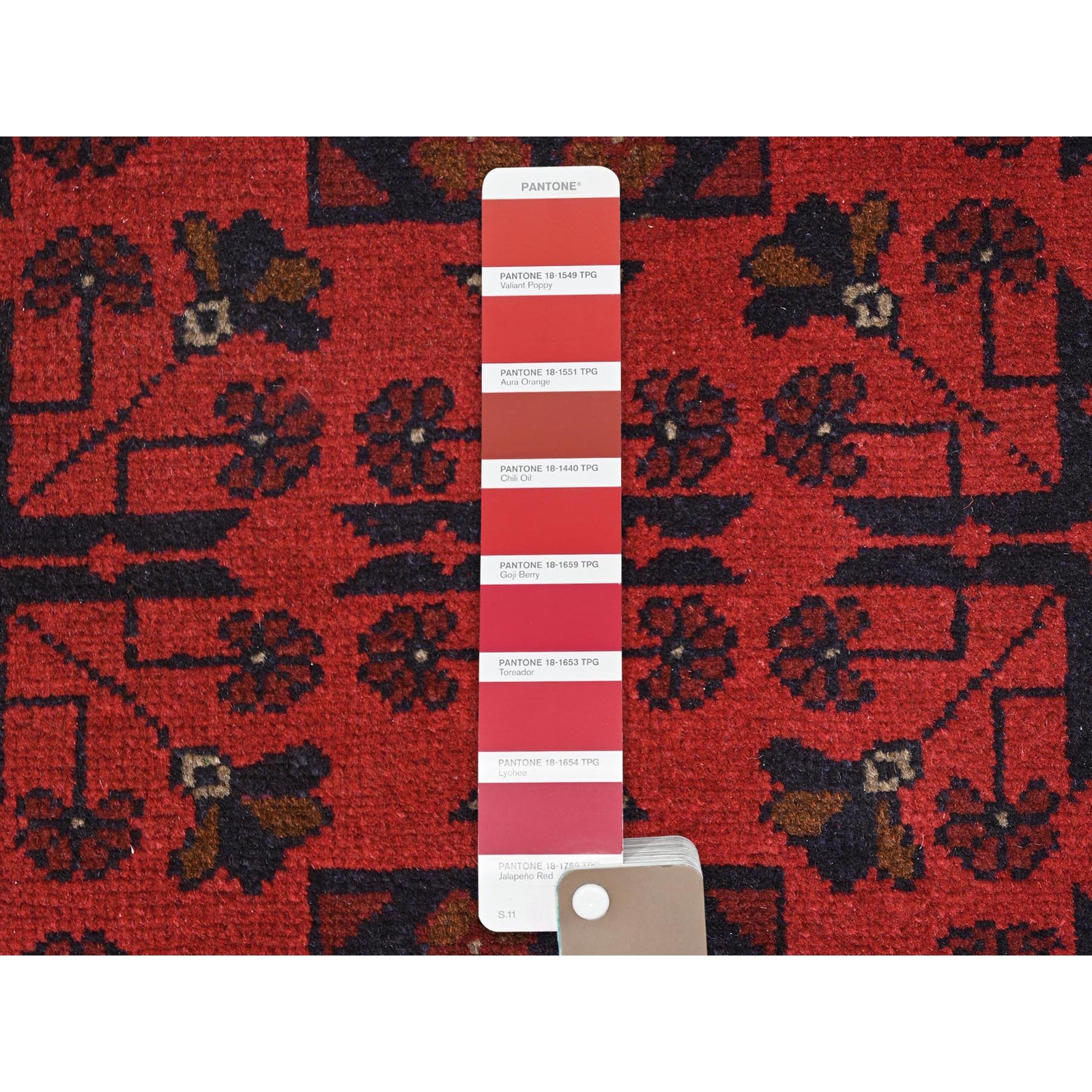 4’1″ x 6’3″ Red Afghan Andkhoy Wool Hand Knotted Oriental Rug R85110