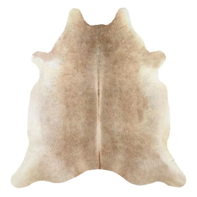 8×7 FEET ! Genuine Cowhide Rug natural hair BEIGE Cowhides Cow Hide Skin brown