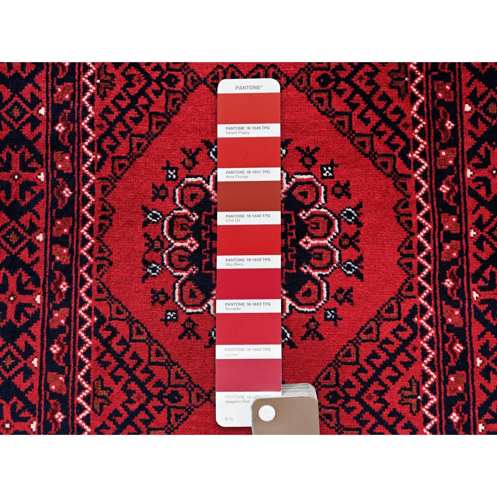 2’2″x3’10” Red Afghan Khamyab Flower Motifs Hand Knotted Soft Wool Mat Rug R718