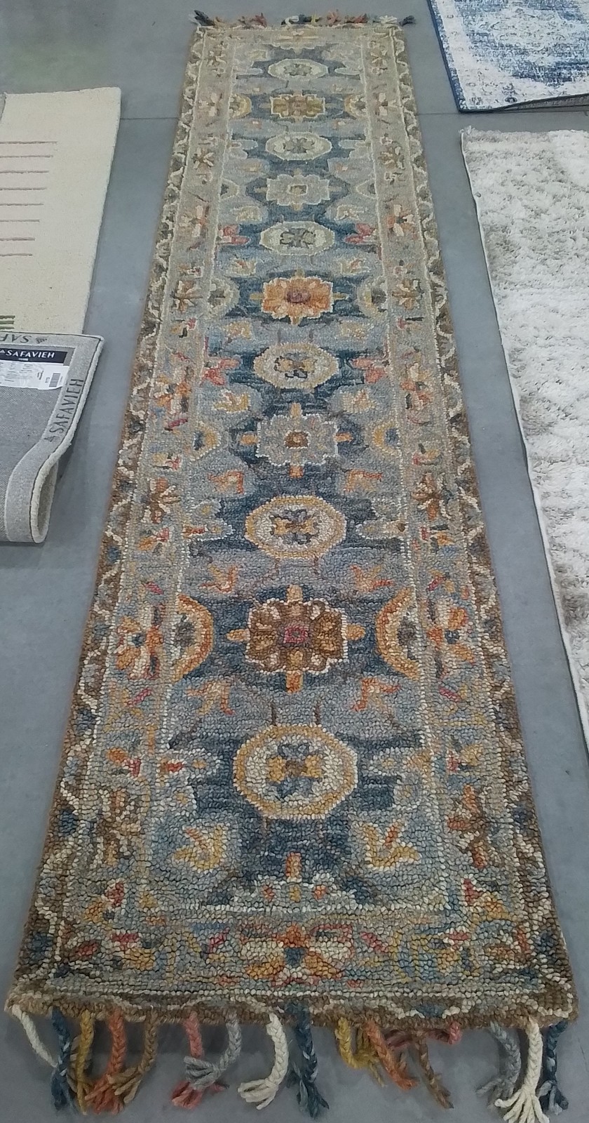 GREY / NAVY 2′-3″ x 10′-0″ Flaw in Rug, Reduced Price 1172808696 APN110A-210