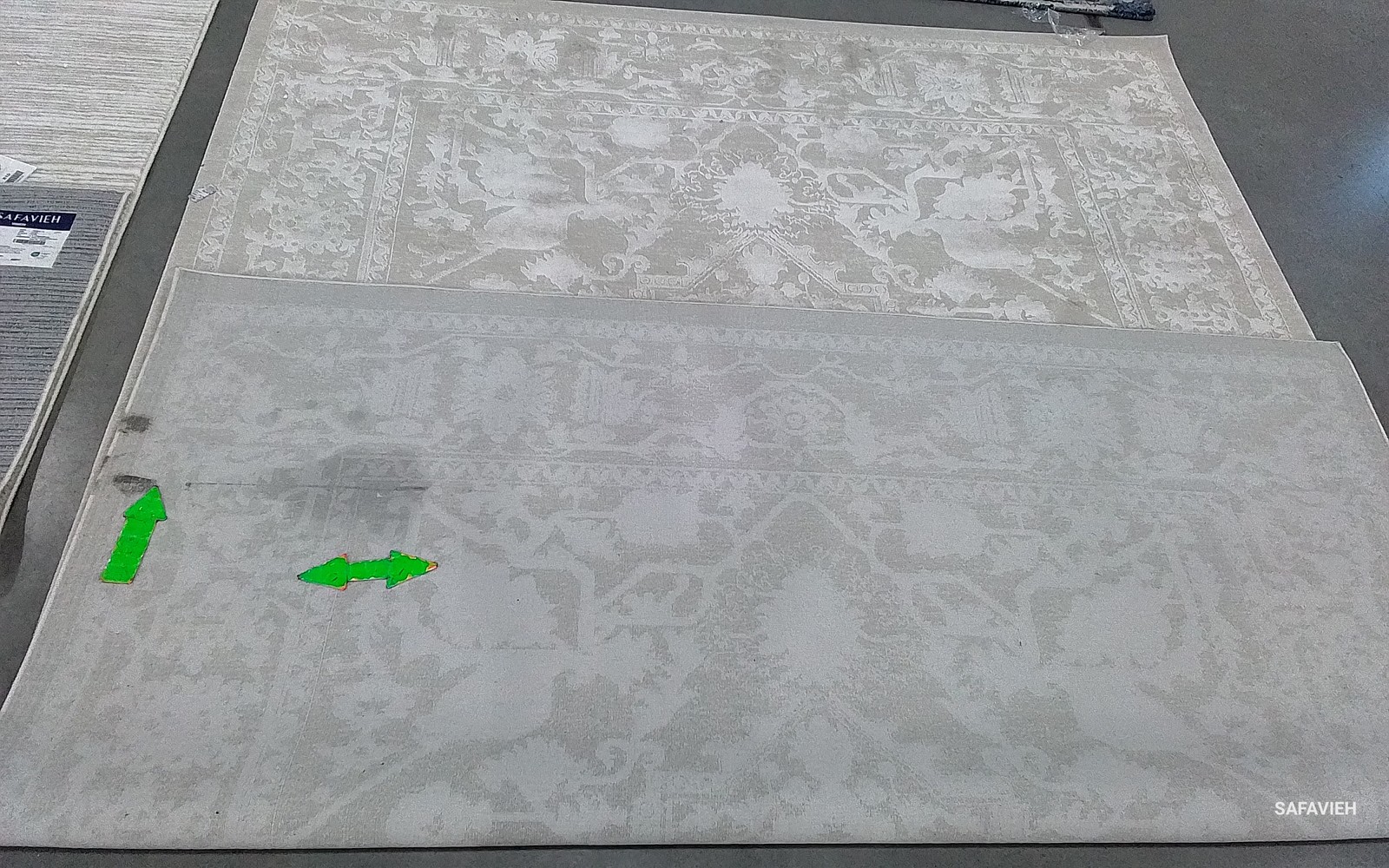 CREME / IVORY 8′-0″ x 10′-0″ Stained Rug, Reduced Price 1172800360 RFT665D-8