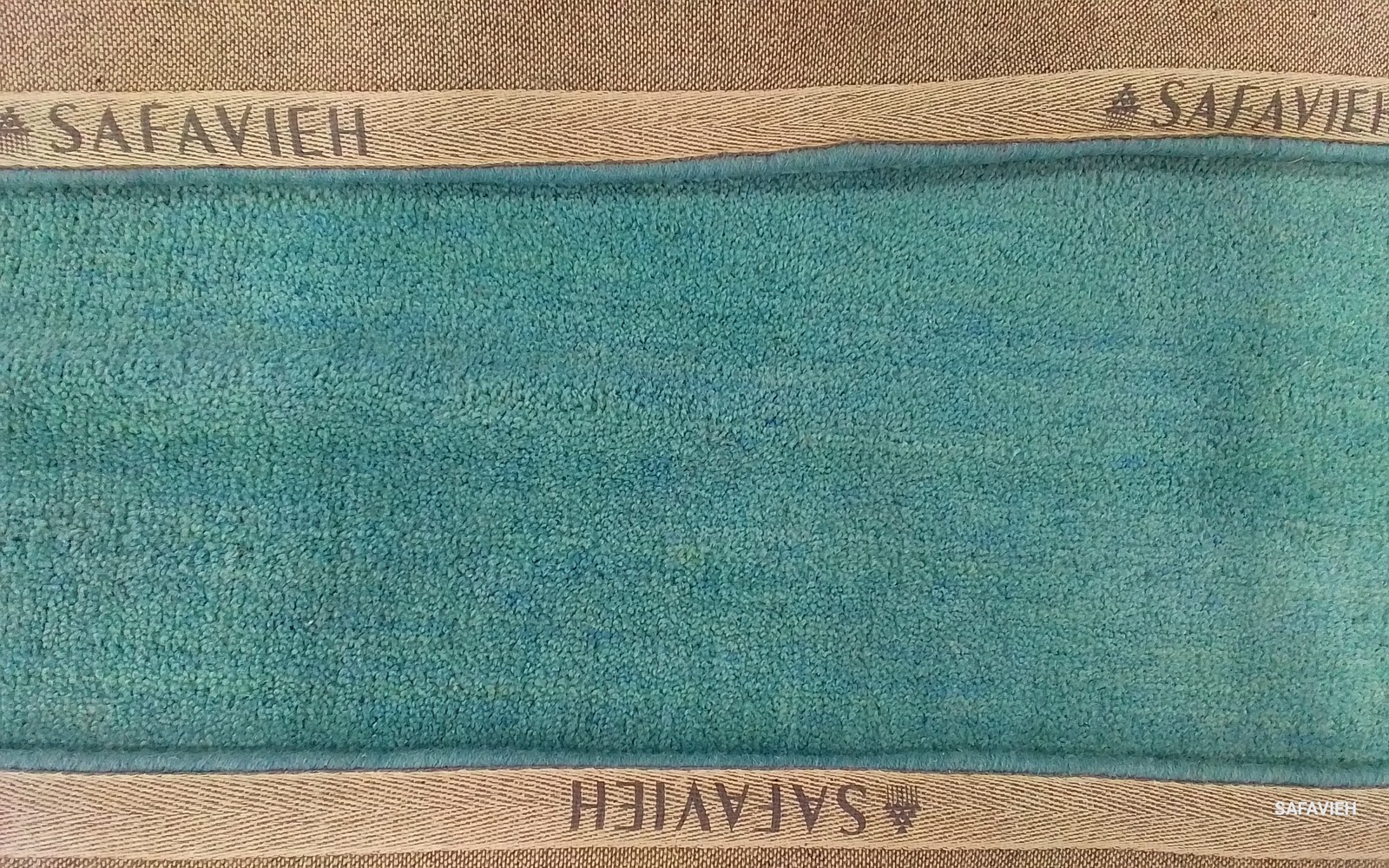 TURQUOISE 8′-0″ x 8′-0″ Back Stain Rug, Reduced Price 1172794595 HIM610A-8SQ