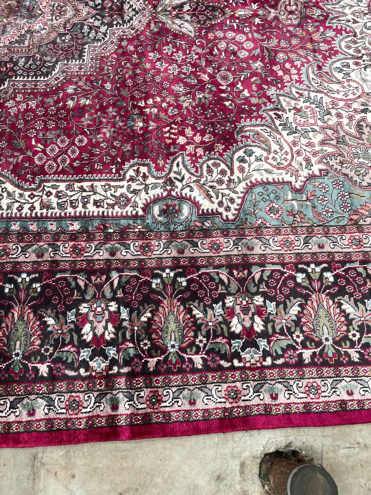 Fine Hand-Woven Silk and Wool Area Rug, 9.9′ x 14.4′