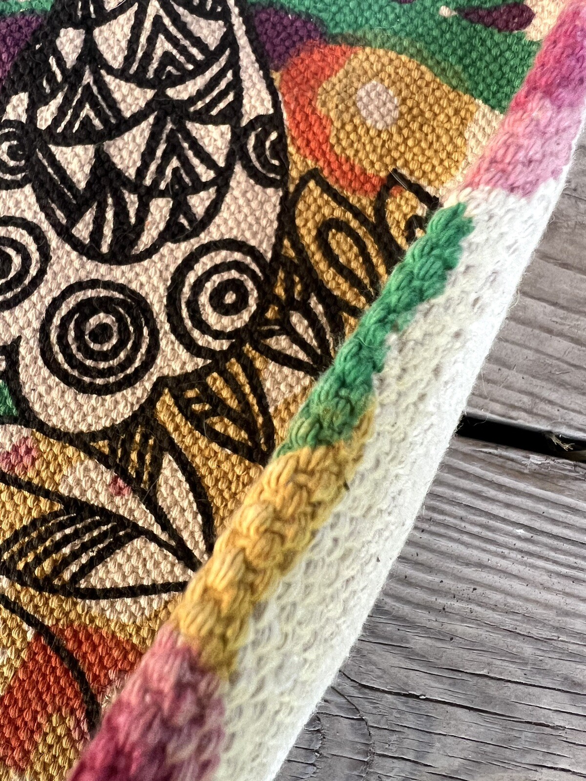 100% Cotton Woven Colorful Rug 36 1/4” X 24 1/2” Peacock & Flowers Made In India