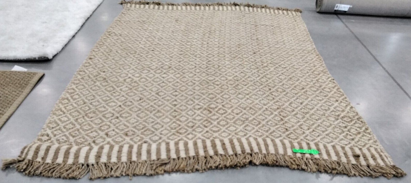 NATURAL / IVORY 8′ X 10′ Broken Thread Rug, Reduced Price 1172736439 NF182A-8