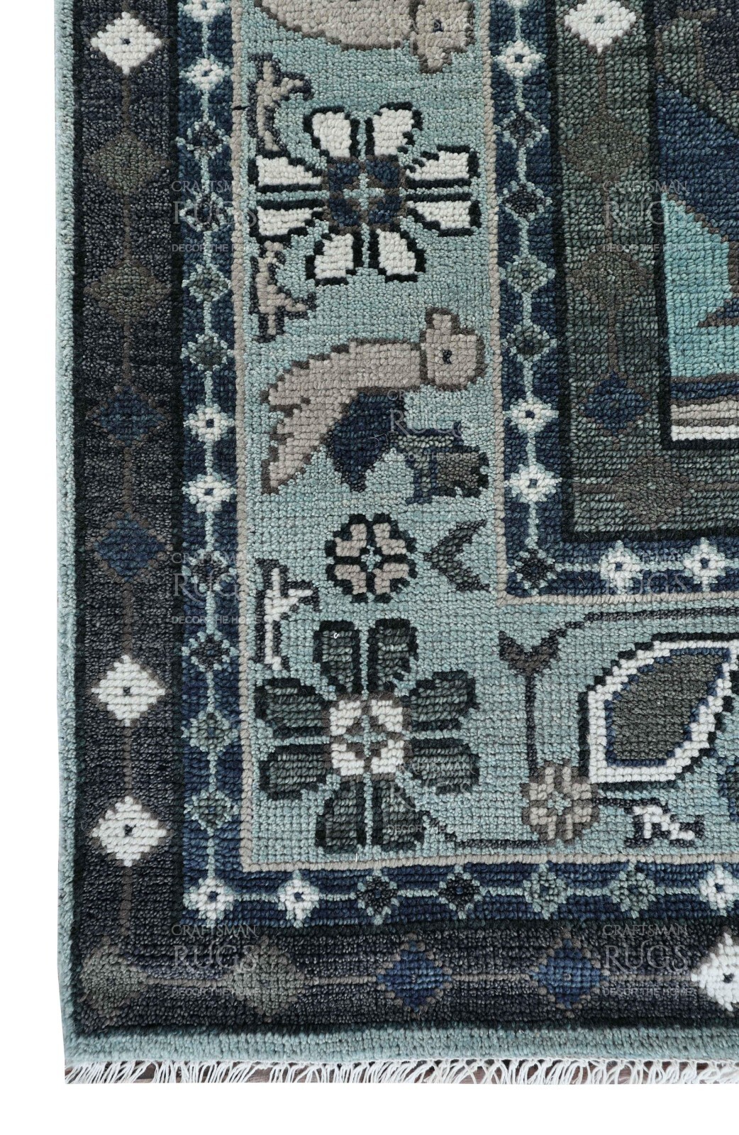 Kismet Gray Oushak Hand Knotted 4×6, 5×8, 6×9, 8×10, 9×12, 10×14 Wool Area Rug