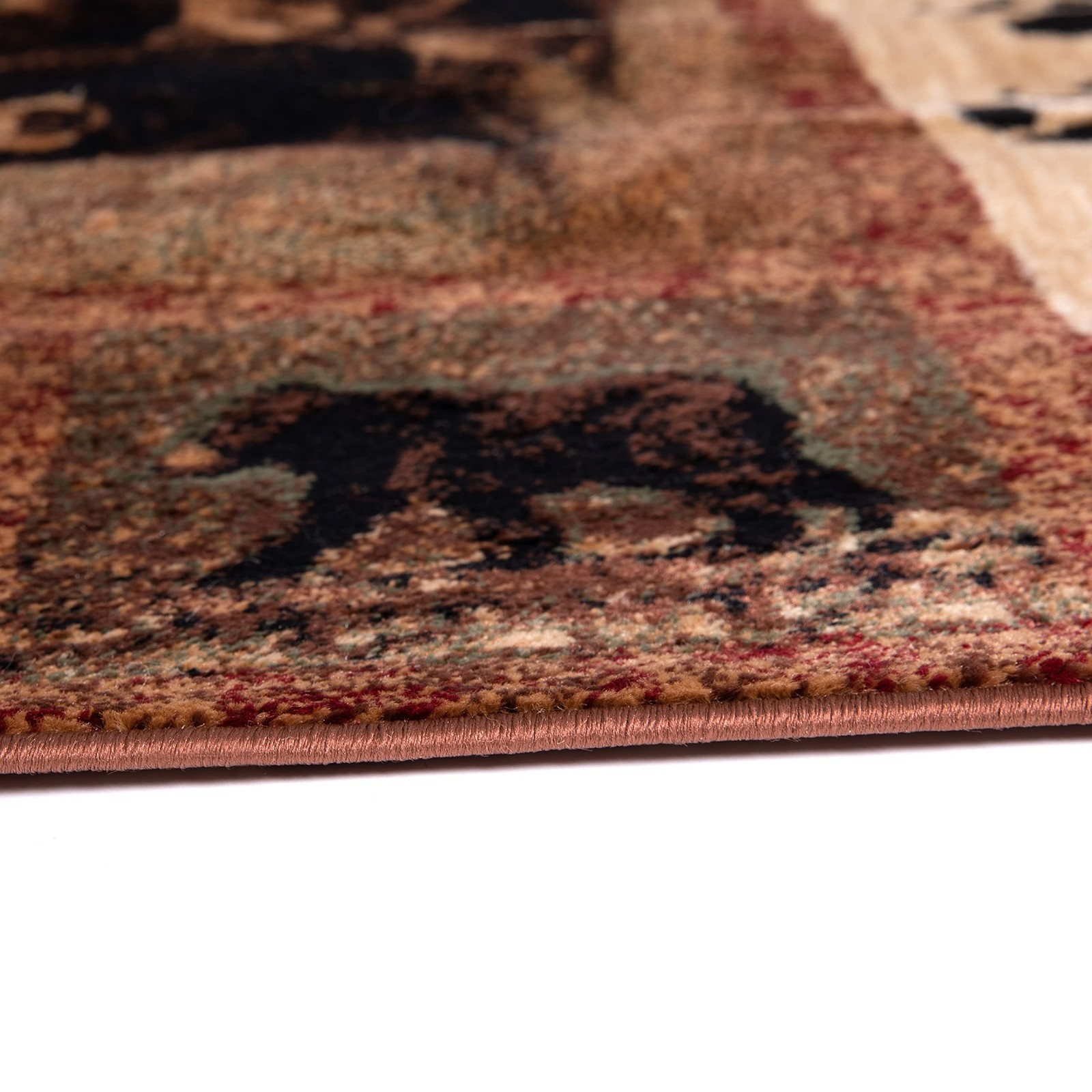 Masada Masada Rugs Kodiak Collection 4X5 Cabin/Lodge Area Rug Bear And Cub