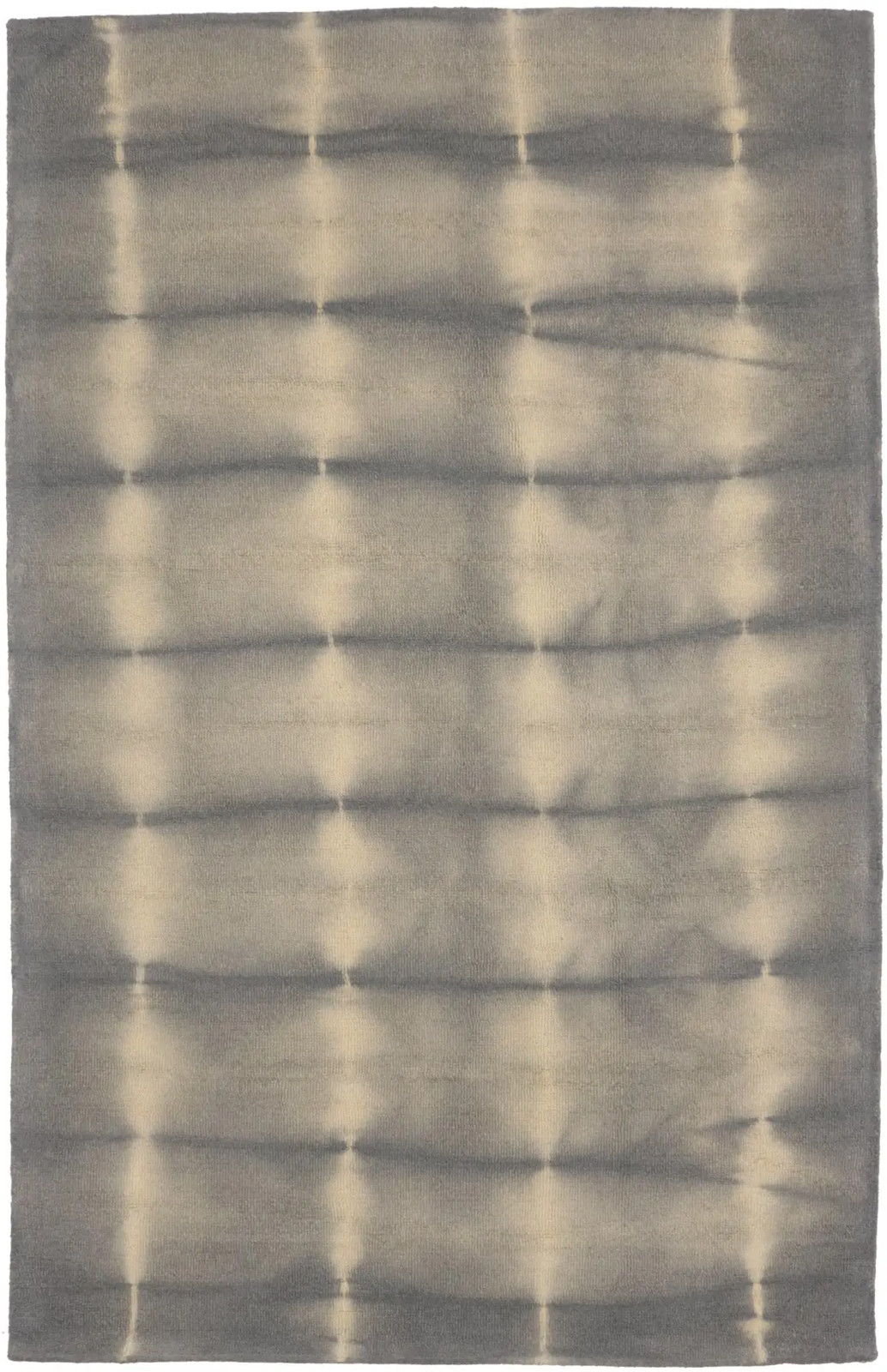 Hand-Tufted Gray Tie-Dye Wool Rug Modern Contemporary Home Decor Carpet 5×8 ft