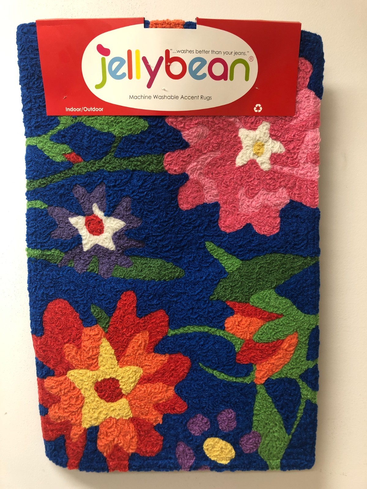Jellybean 20 in. W X 30 in. L Multi-color Backyard Garden Polyester Accent Rug