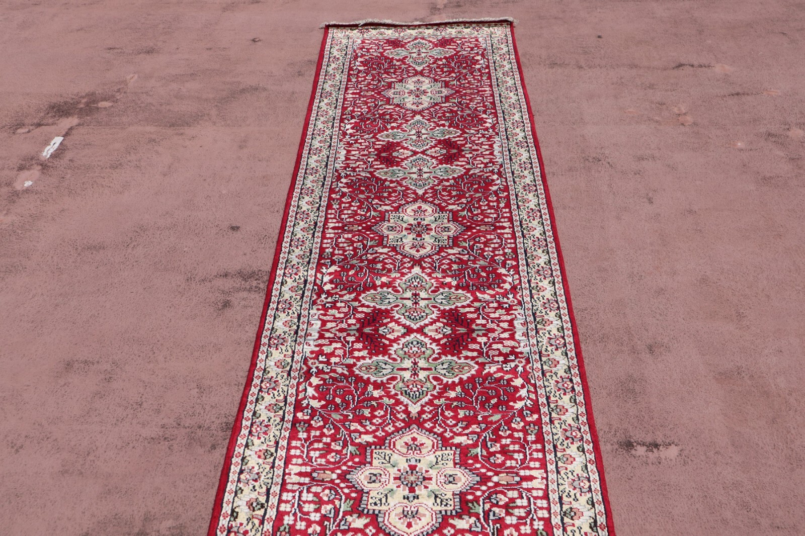2’6″ x 10’7″ ft. Jammu Kashmir Hand Knotted Vegetable Dye Oriental Runner