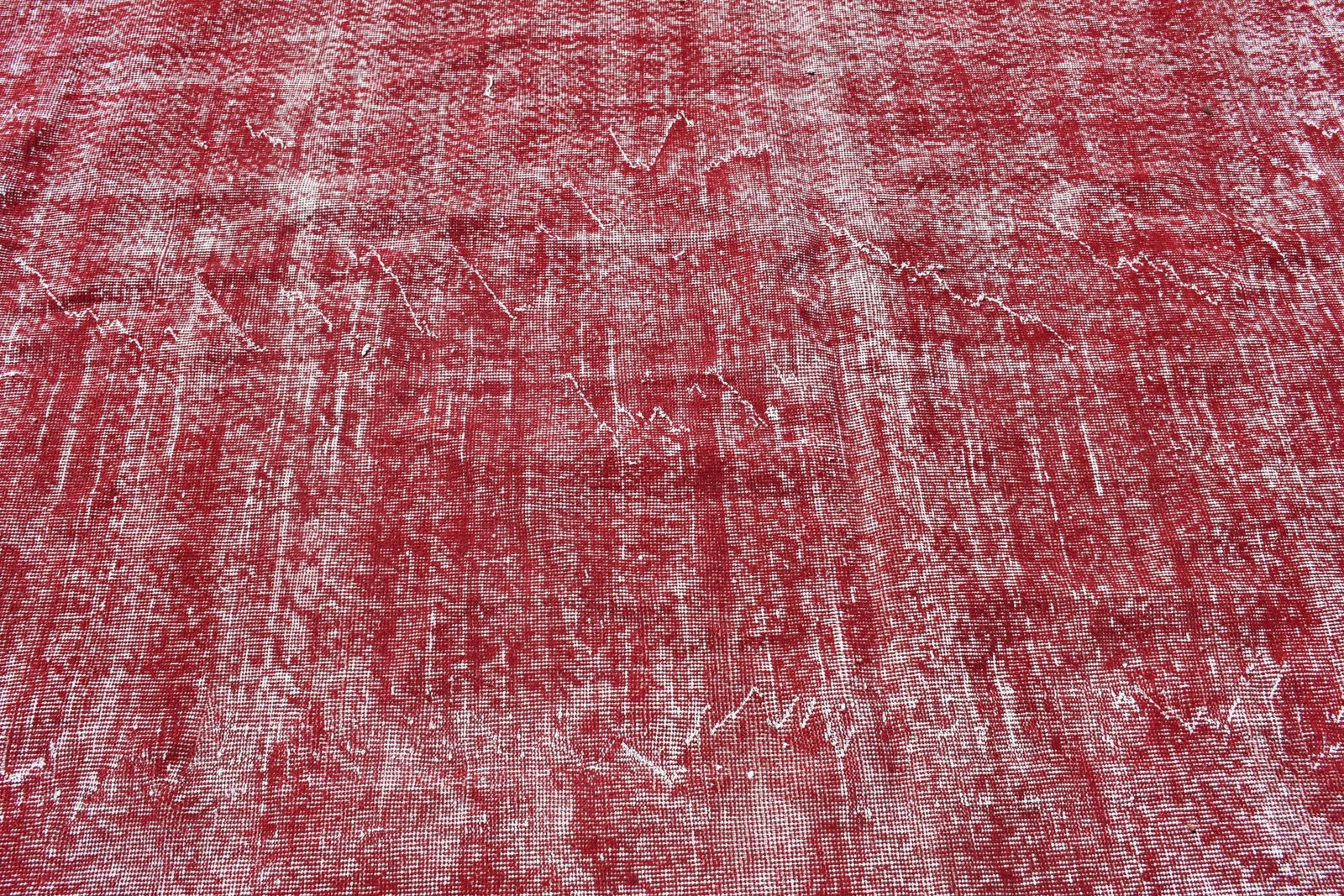 5,8×13,5 ft Rug, Turkish Vintage Rug, Red Wool Rug