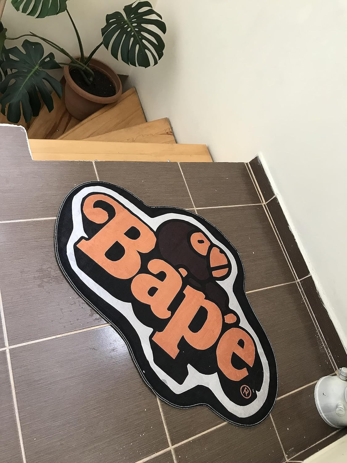 BAPE Orange Decor Modern Rug, 35in W x 23in L (60 * 90cm), Hypebeast Kids Room F