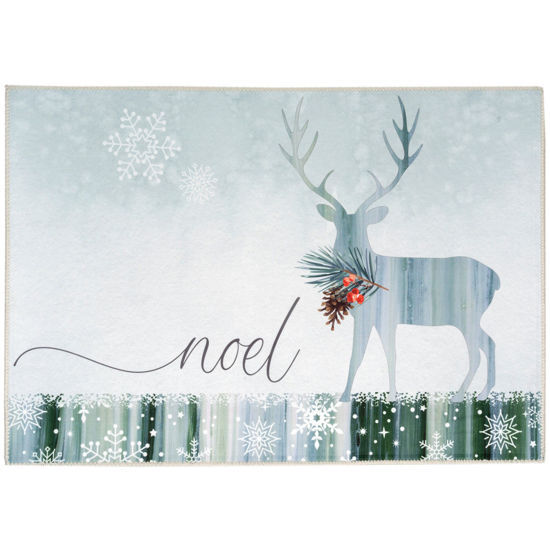 Olivia’s Home – 22×32 Indoor/Outdoor Accent Rug – Noel Deer