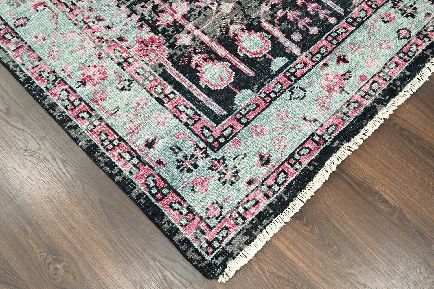 loomBloom Multi Size Hand Knotted Wool Trendy Oushak Transitional Area Rug