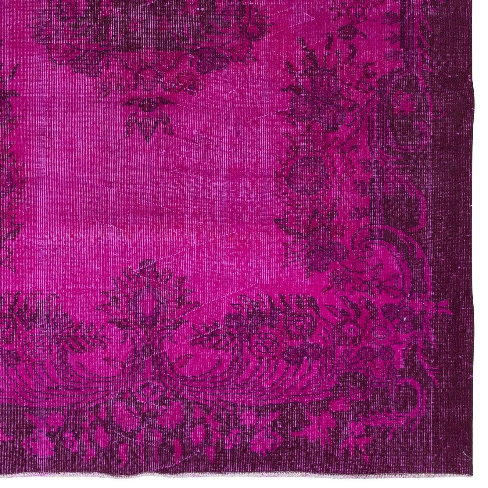 5.7×9.2 Ft Aubusson Inspired Pink Rug for Modern Interiors, Handmade in Turkey