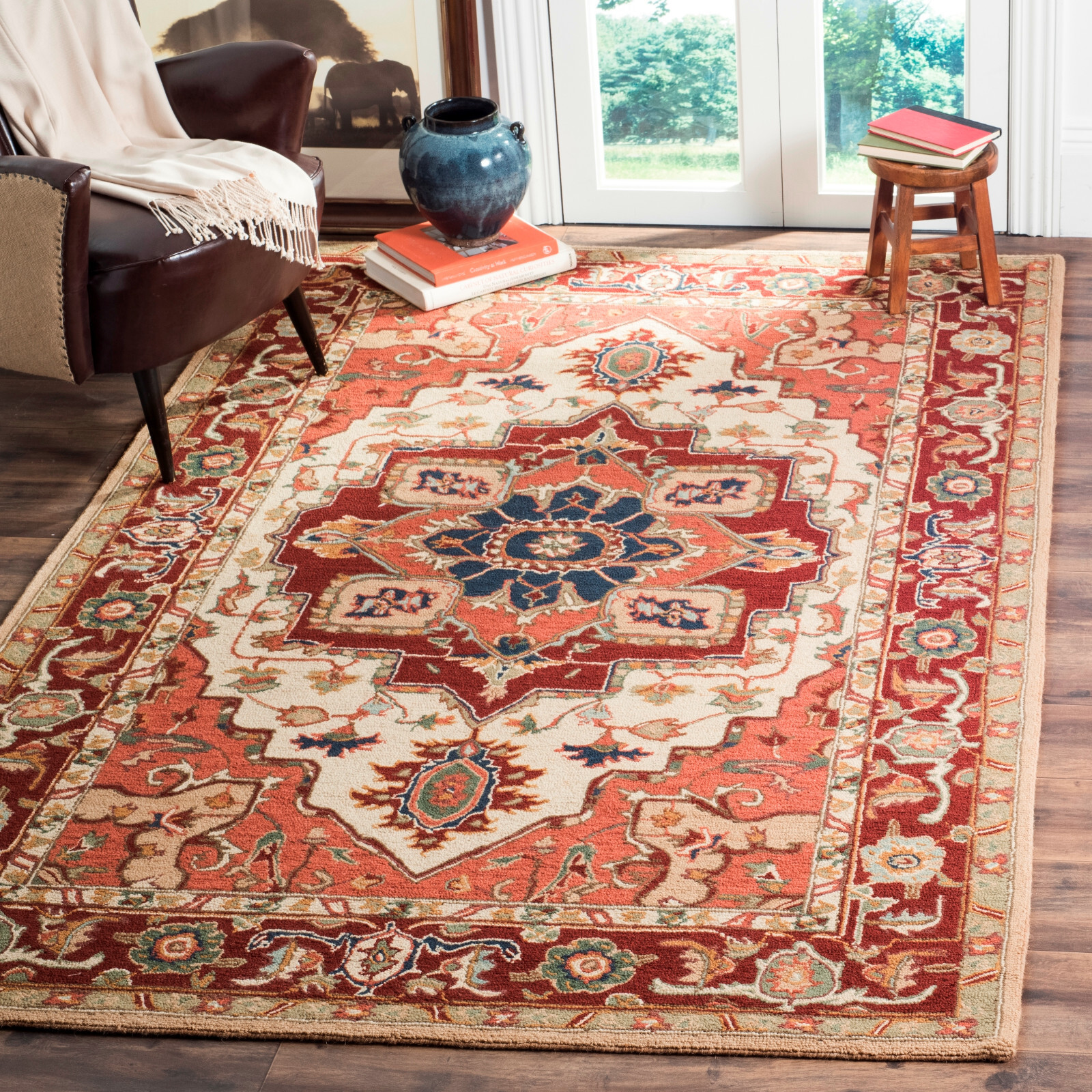 Safavieh Chelsea RED / IVORY 3′-9″ X 5′-9″ Area Rug – HK709A-4