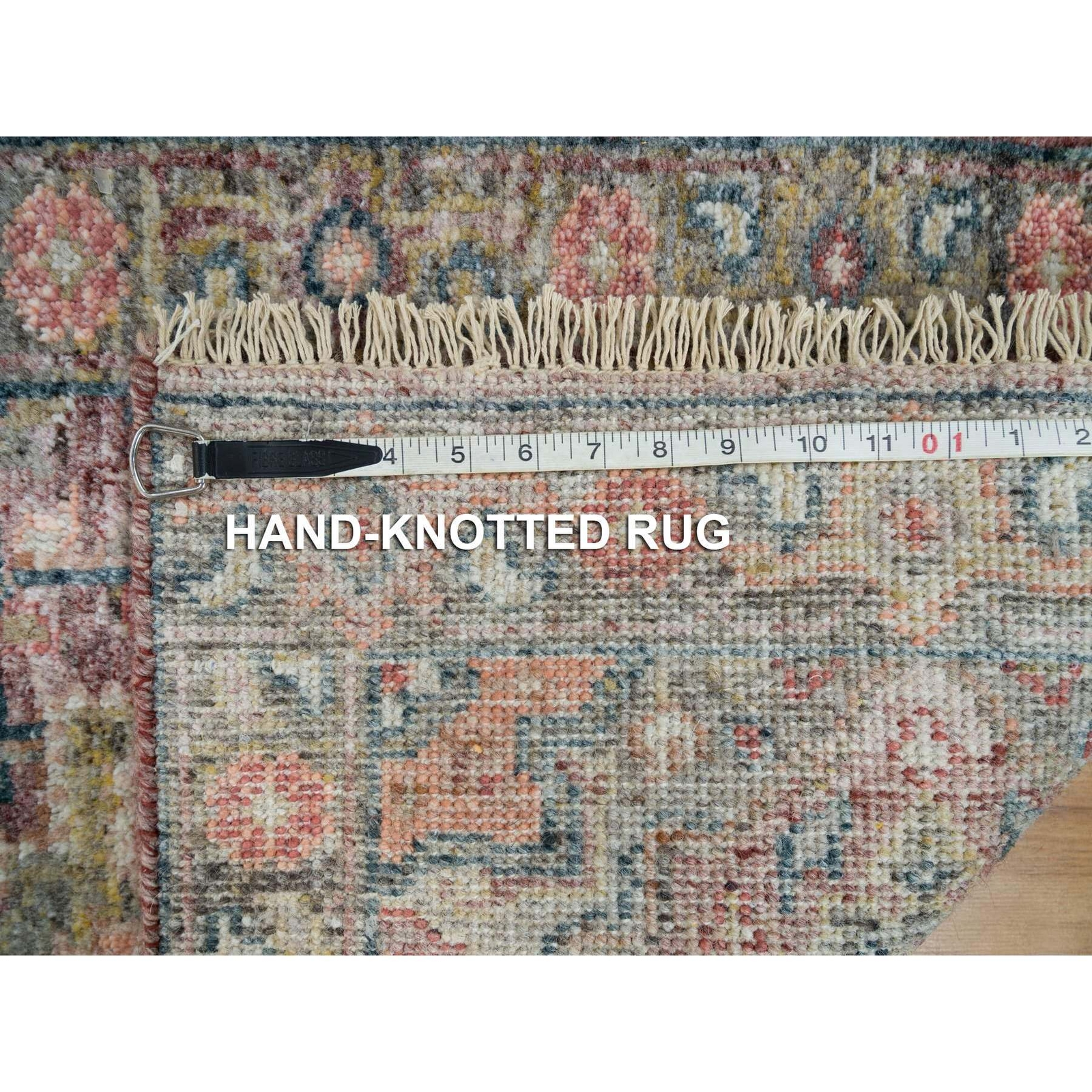 2’x3’1″ Wine Red Organic Wool Heris Revival Hand Knotted Mat Oriental Rug R65853