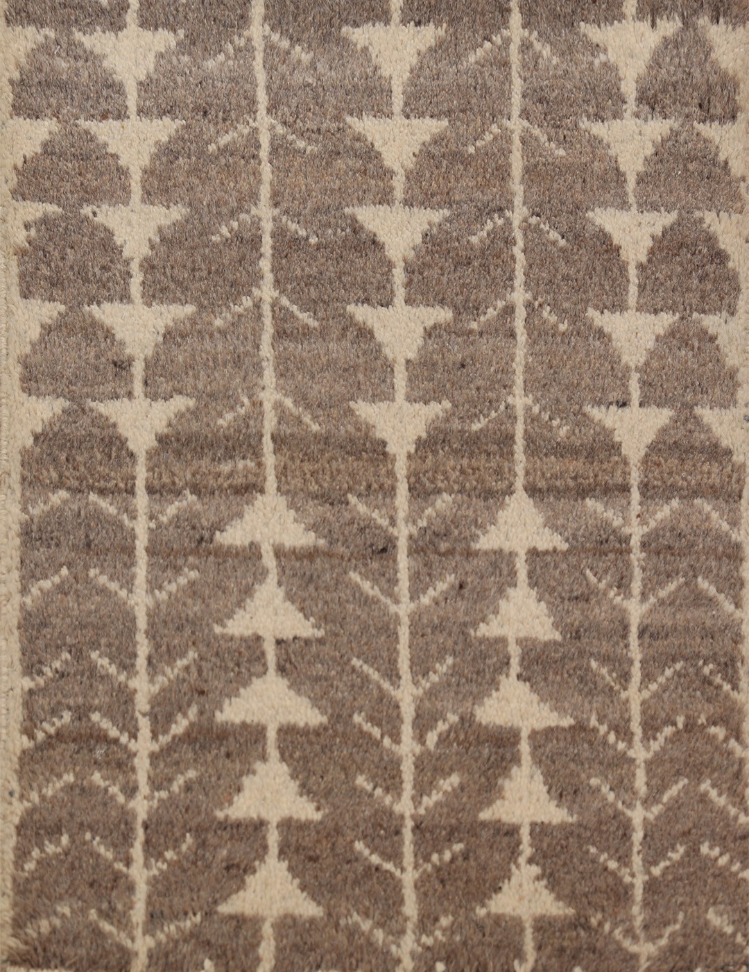 Brown Moroccan Oriental Small Rug 2×3 Wool Hand-knotted Accent Carpet for Foyer