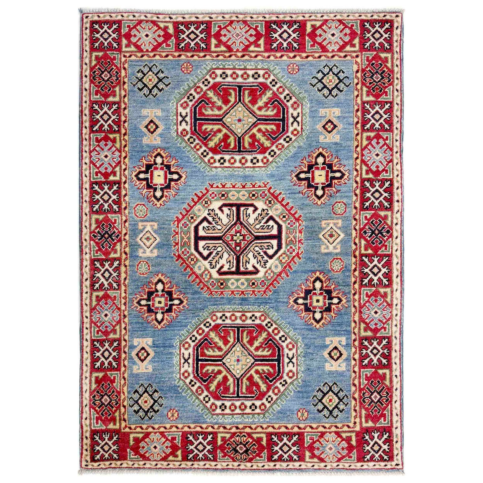 Kazak Oriental Rug Handmade Tribal Small Rug Afghan Area Rug 3’4×4’10 Ft -R37529
