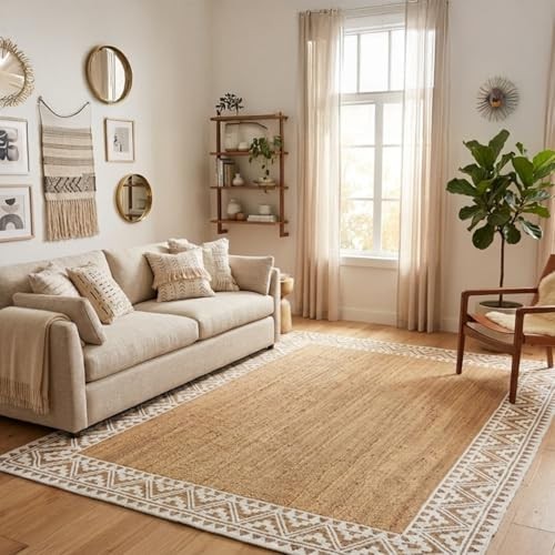 6×9-feet Rectangular Jute Braided Area Natural 6×9 Ft (Rect)