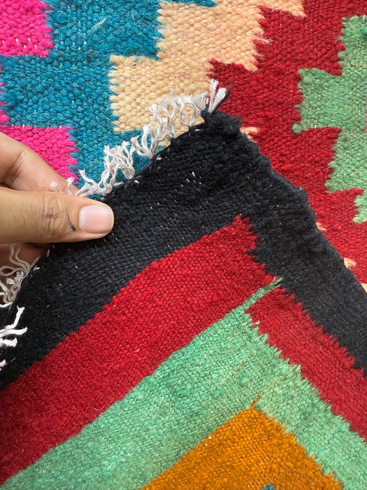 Vintage Beautiful Hand Woven Traditional Wool Weaving Kilim Rug 149×96 Cm