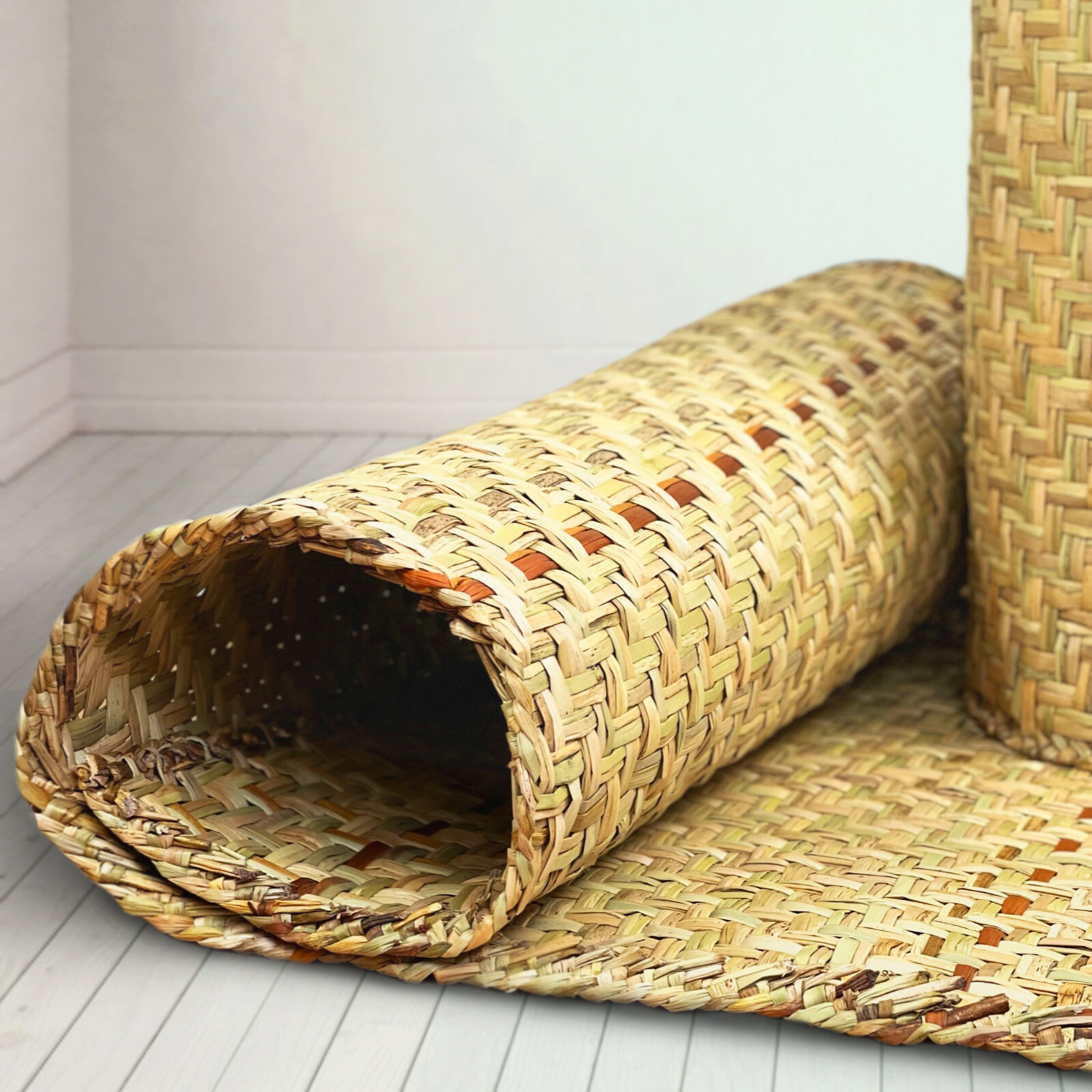 Petate Tule Rush Straw Rug Handwoven Palm Organic floor bed bedroll mat 3.5’x6′